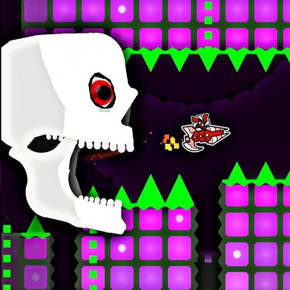 Ferocious monsters appear in the Geometry Dash CraZy game