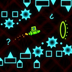 The Ship flying through sharp spikes