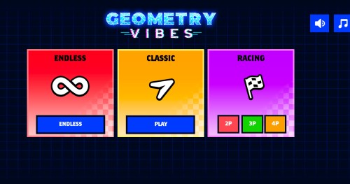 Three game modes in Geometry Vibes